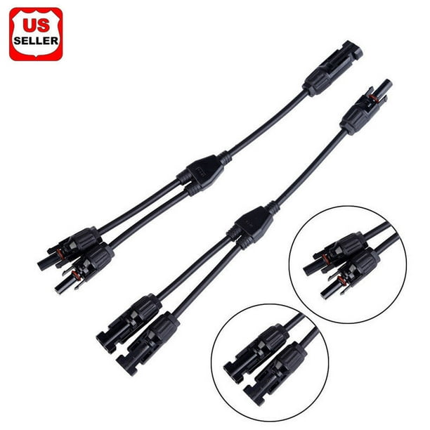 Portable 2PCS Y MC4 Solar Style Branch Panel Cable Connector Adapter Type 1 to 4